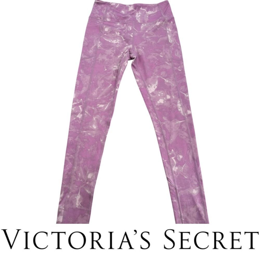Victoria's Secret Lavender Tie-Dye Marbleized Watercolor Leggings Sz. I